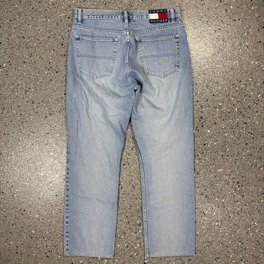 Vintage 1990s Tommy Hilfiger Button Fly High Waist Denim Jeans - Picture 2 of 11
